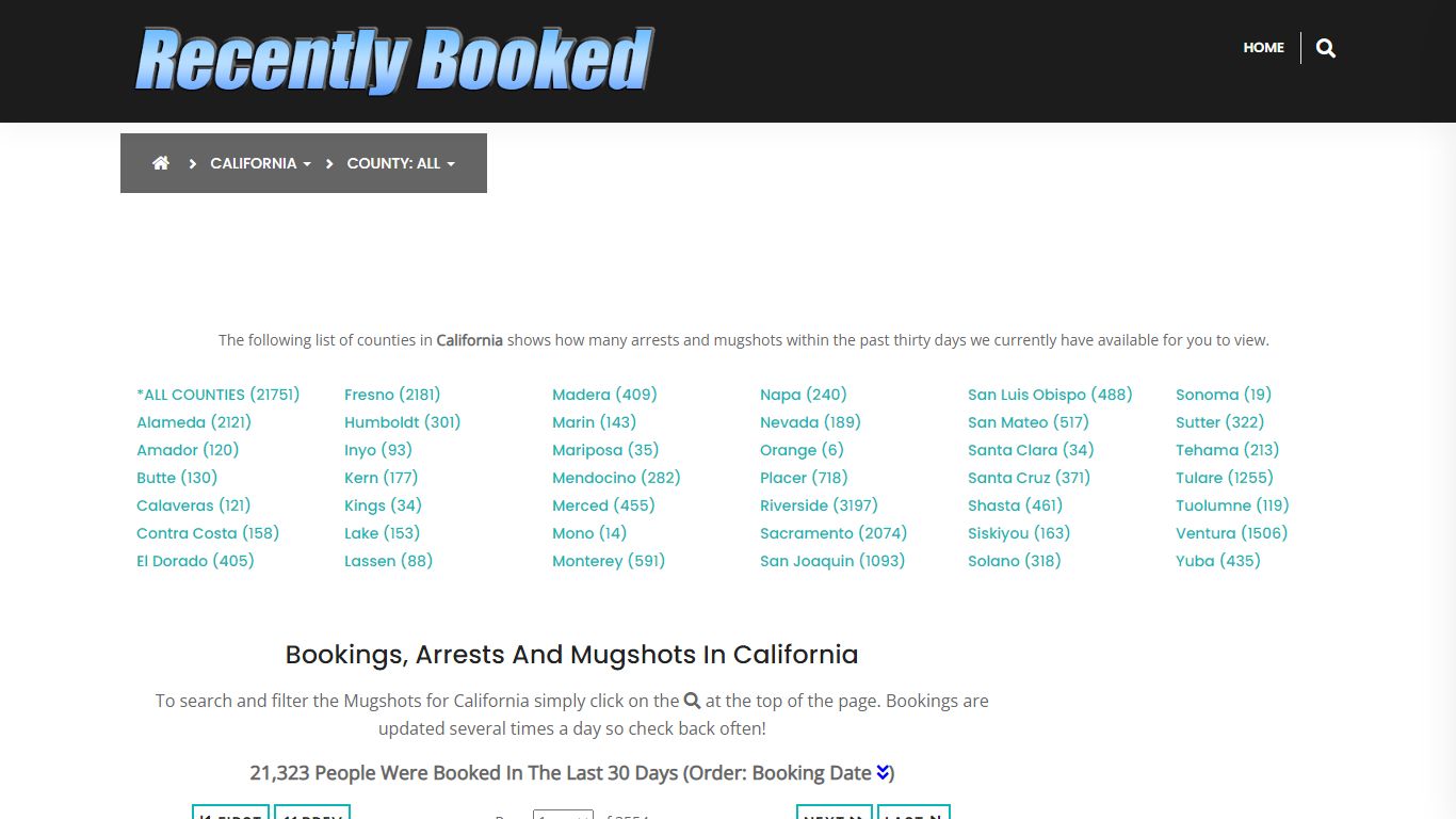 Bookings, Arrests and Mugshots in Santa Cruz County, California